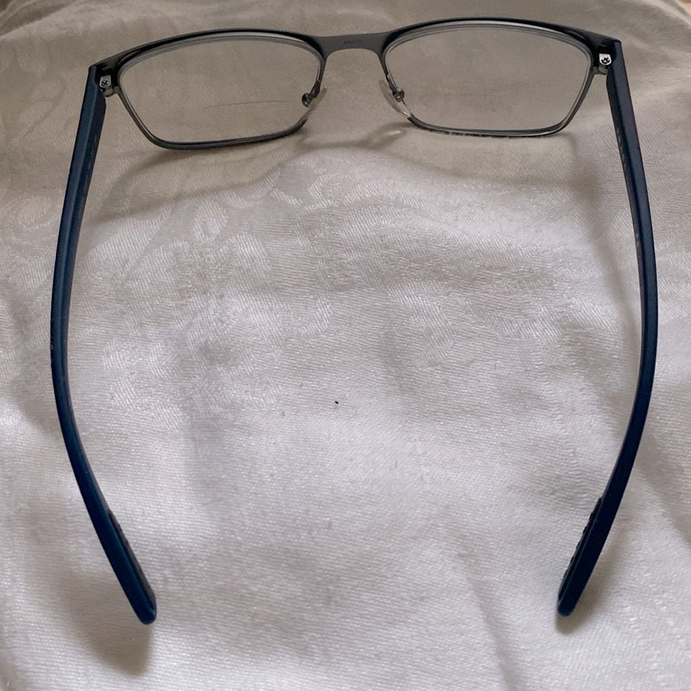 PRADA eye 👁️ glasses UNISEX Italy made light weight nave blue red logo on sides - Picture 7 of 16